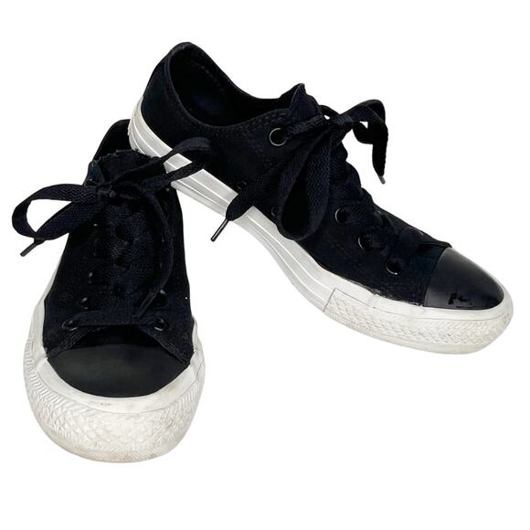 CONVERSE Chuck Taylor II All Star Ox Sneakers Low Top Black White Unisex M6/W8 - Picture 2 of 10